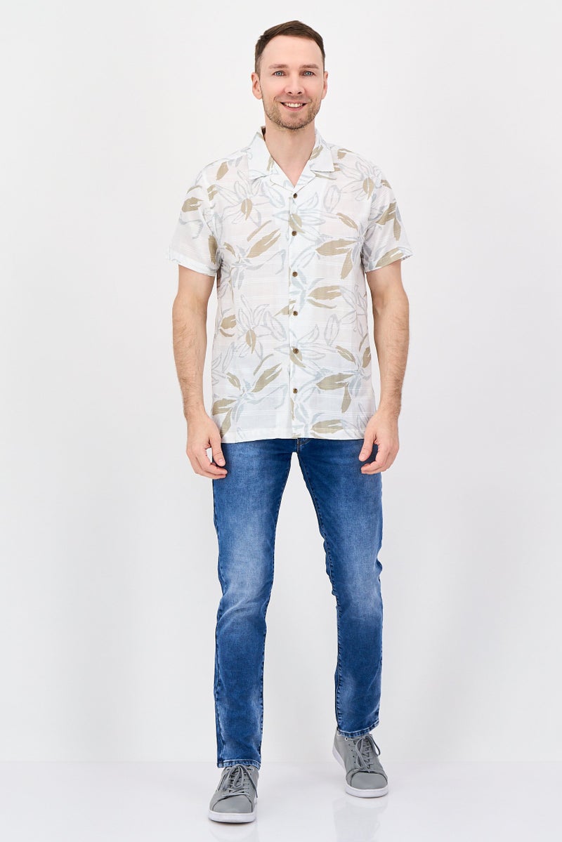 Threadbare Men Regular Fit Short Sleeve Allover Print Casual Shirt, Multicolor - Image 4